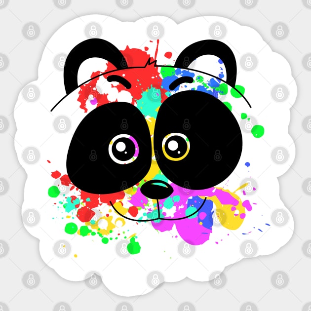 Panda Splash Sticker by Stoney09